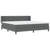 vidaXL Boxspringbed met matras Donkergrijs 200 x 200 cm Polyester