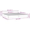 vidaXL Bedframe zonder matras stof crèmekleurig 200x200 cm