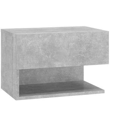 vidaXL Nachtkastje wandgemonteerd betongrijs