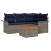 vidaXL Tuinbankenset 5 st Grijs poly rattan