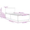 vidaXL Bedframe met hoofdeinde Sonoma Eiken 90 x 200 cm Bewerkt hout