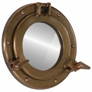vidaXL Wandspiegel patrijspoort &Oslash;23 cm&nbsp;aluminium en glas