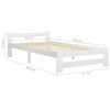 vidaXL Bedframe massief grenenhout wit 90x200 cm