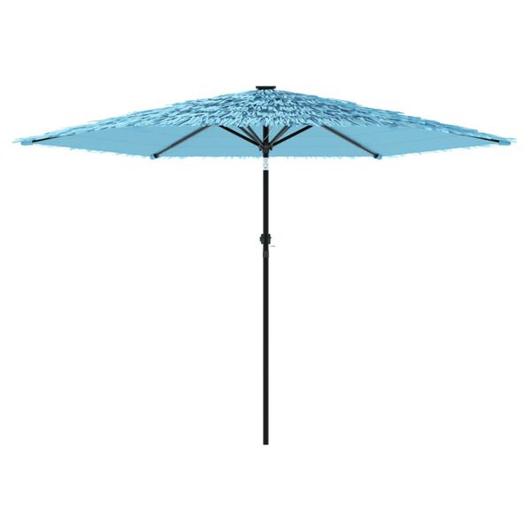 vidaXL Parasol met stalen paal 288x288x225 cm blauw