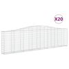 vidaXL Schanskorven 20 st gewelfd 400x30x100/120 cm ijzer