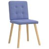 vidaXL Eetkamerstoelen 2 st stof jeansblauw
