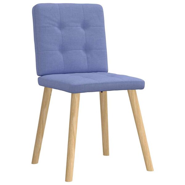 vidaXL Eetkamerstoelen 2 st stof jeansblauw