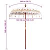 vidaXL Balinese Parasol Cr&egrave;me 185 x 185 x 260 cm
