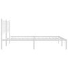 vidaXL Bedframe met hoofdbord metaal wit 183x213 cm