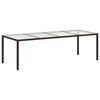 vidaXL 11-delige Tuinset met kussens poly rattan en glas bruin