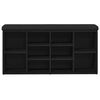 vidaXL Schoenenbank Zwart Eiken 102 x 32 x 50 cm Bewerkt hout