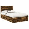 vidaXL Bedframe met lade Gerookt eiken 120 x 200 cm Ingenieurshout