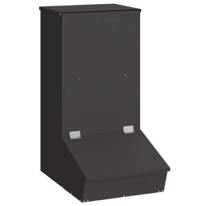 vidaXL Varkensvoeder Zwart 55 x 38 x 76 cm 20 kg Koudgewalst Staal