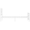 vidaXL Bedframe met hoofd- en voeteneinde metaal wit 90x190 cm