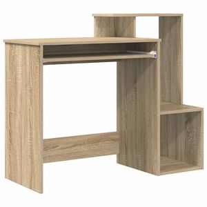 vidaXL Bureau Sonoma Eiken 106 x 41 x 88.5 cm Bewerkt hout
