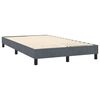 vidaXL Boxspring met matras en LED fluweel donkergrijs 120x220 cm