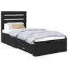 vidaXL Bedframe met lade Zwart Eiken 90 x 200 cm Bewerkt hout