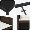vidaXL Tuin eettafelset 5 pcs Bruin poly rattan