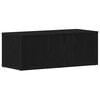 vidaXL TV-kast 80x34x30 cm Zwart Eiken Bewerkt hout