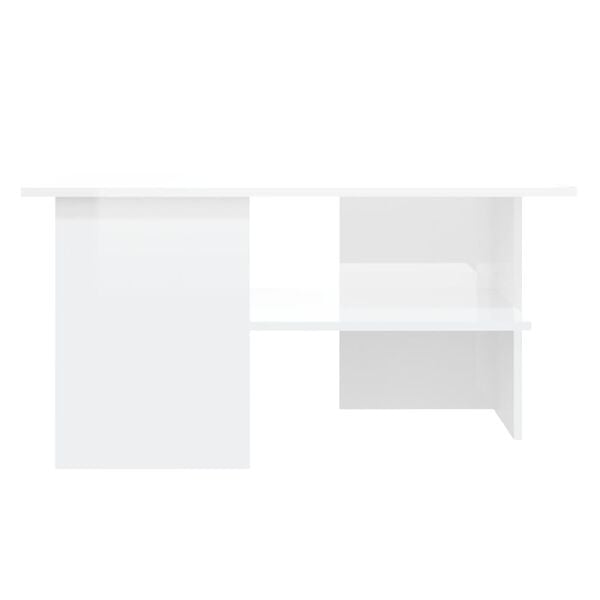 vidaXL Salontafel 90x60x46,5 cm bewerkt hout hoogglans wit