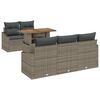 vidaXL Tuin Sofa Set 6 st Grijs Poly riet