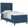 vidaXL Boxspring bed met matras met hoofdeinde Blauw 90 x 200 cm Stof