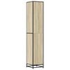 vidaXL Badkamerkast 35x37,5x188,5 cm hout en metaal sonoma eikenkleur