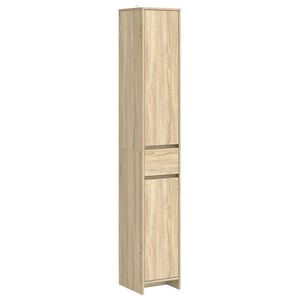 vidaXL Badkamerkast Sonoma Eiken 30 x 33 x 190 cm Bewerkt hout