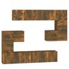 vidaXL Tv-wandmeubel bewerkt hout gerookt eikenkleurig