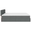 vidaXL Ottoman bed met matrassen 180x200cm stof donkergrijs