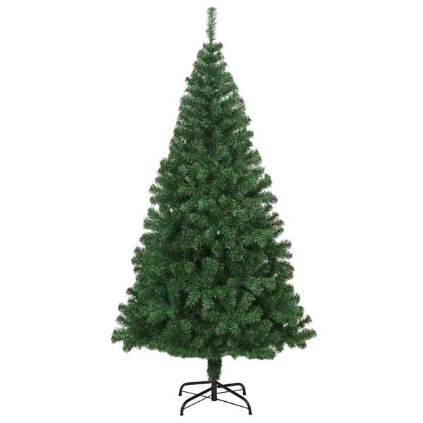 vidaXL Kunstkerstboom Groen 180 cm PVC en Staal en Kunststof