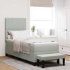 vidaXL Boxspring bed met matras Lichtgrijs 80 x 200 cm Fluweel