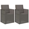 vidaXL Tuin Eetstoelen 2 pcs Lichtgrijs PP