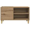 vidaXL Platenkast 84,5x38x48 cm bewerkt hout artisanaal eikenkleur