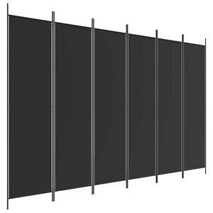 vidaXL Kamerscherm met 6 panelen 300x200 cm stof zwart