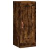 vidaXL Hoge kast 34,5x34x180 cm bewerkt hout gerookt eikenkleurig
