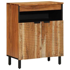 vidaXL Dressoir met plank Bruin 60 x 33,5 x 75 cm Massief Mango Hout