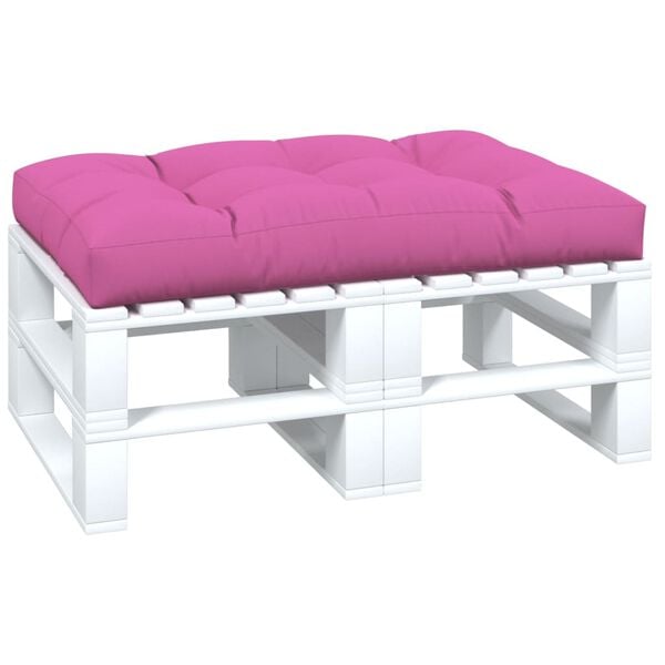 vidaXL Palletkussen 120x80x12 cm stof roze