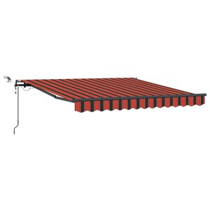 vidaXL Uitschuifbare luifel Oranje en bruin 300 x 250 cm Polyester