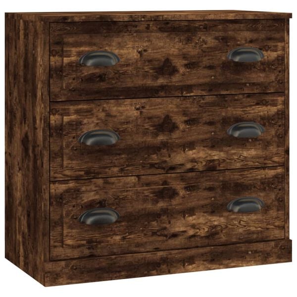 vidaXL Dressoirs 3 st bewerkt hout gerookt eikenkleurig