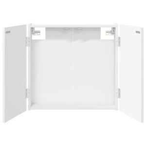 vidaXL Dartbord Kabinet Wit 56 x 12 x 53,5 cm Bewerkt hout