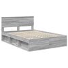 vidaXL Bedframe met hoofdeinde Grijs Sonoma 150 x 200 cm Bewerkt hout