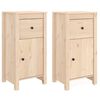 vidaXL Dressoirs 2 st 40x35x80 cm massief grenenhout