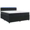 vidaXL Boxspringbed met matras Zwart 200 x 200 cm Fluweel