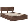 vidaXL Bedframe met lade Bruine eik 140 x 190 cm Geconstrueerd hout