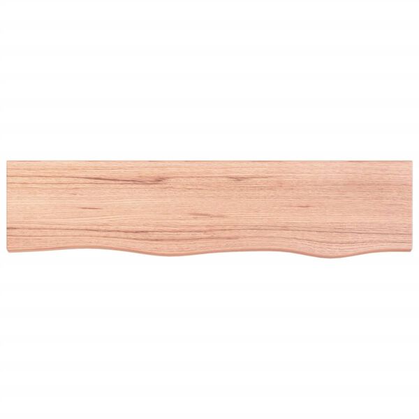 vidaXL Wandschap 80x20x4 cm behandeld massief eikenhout lichtbruin