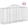 vidaXL Schanskorven 13 st gewelfd 200x50x100/120 cm ijzer