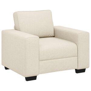 vidaXL Sofa Stoel Beige 100 cm Linnen-mix stof