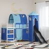 vidaXL Loftbed voor Kids Wit en Blauw 74,5 x 190 cm Metaal