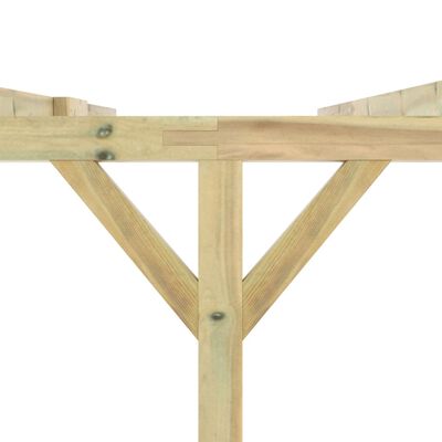 vidaXL Pergola aanleunmodel 5x3x2,1 m hout